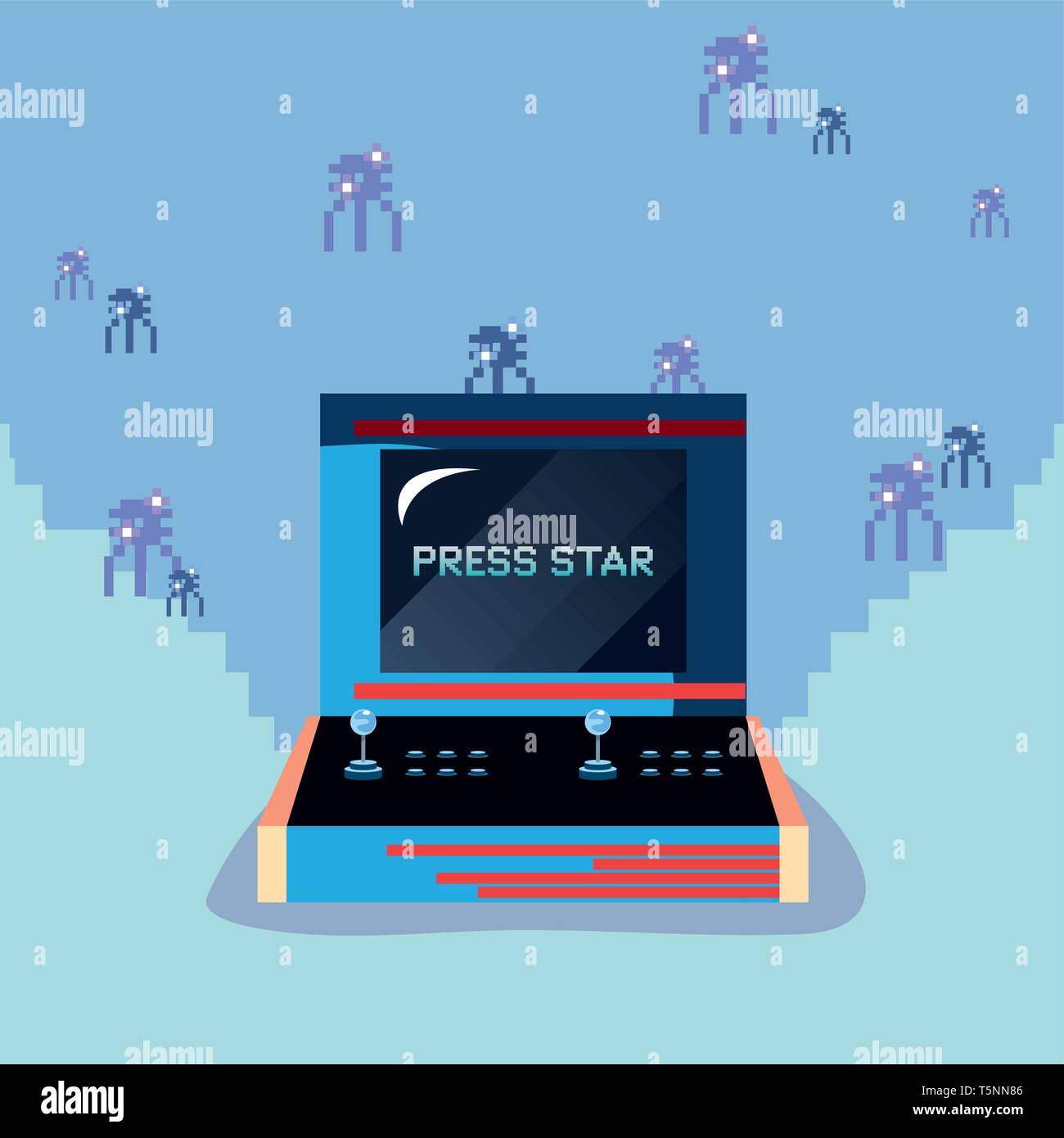 arcade machine video game retro vector illustration design Stock Vector ...
