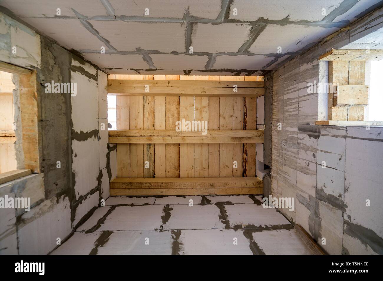 Close Up Detail Of House Room Interior Under Construction