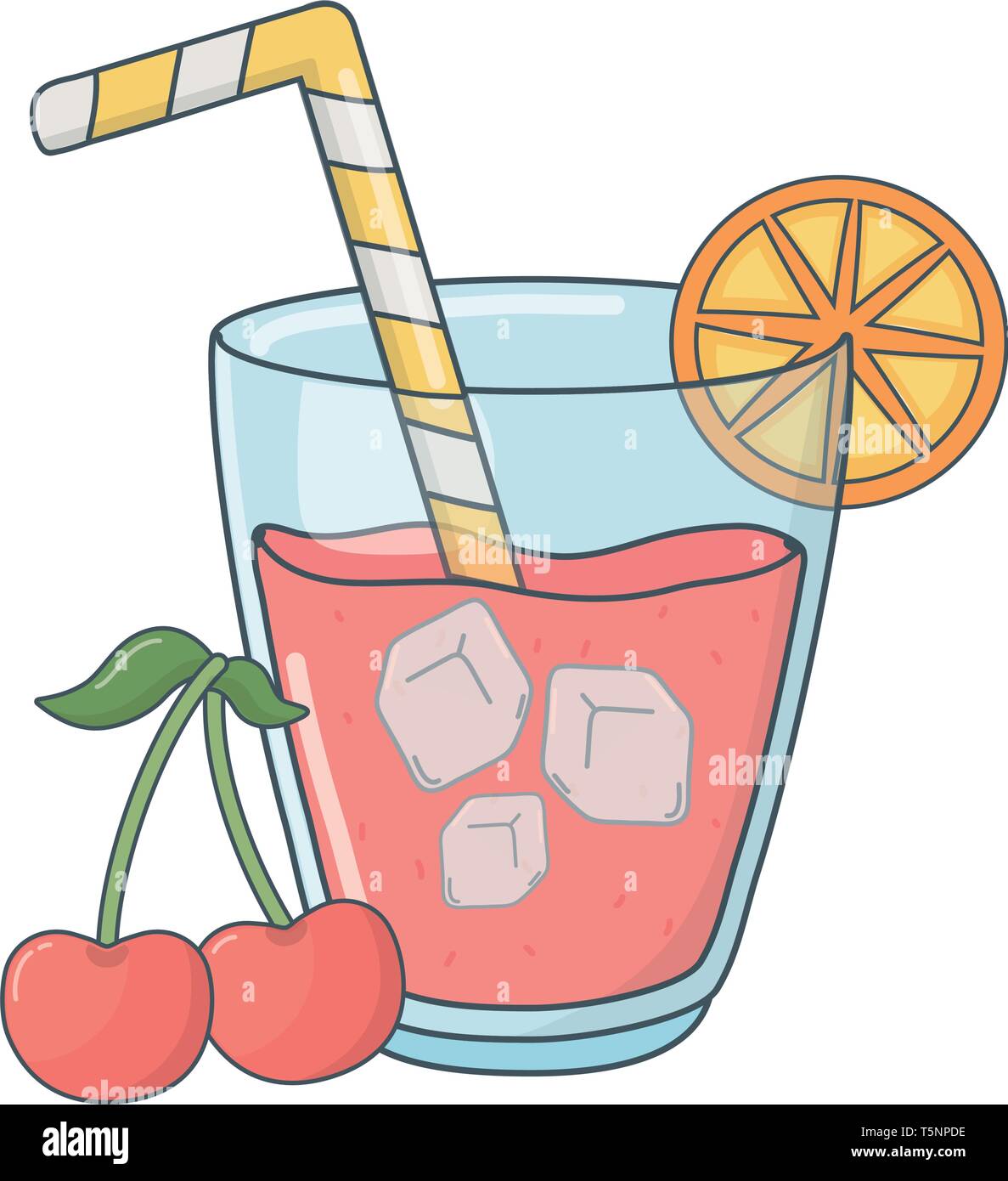 glass of juice cartoon