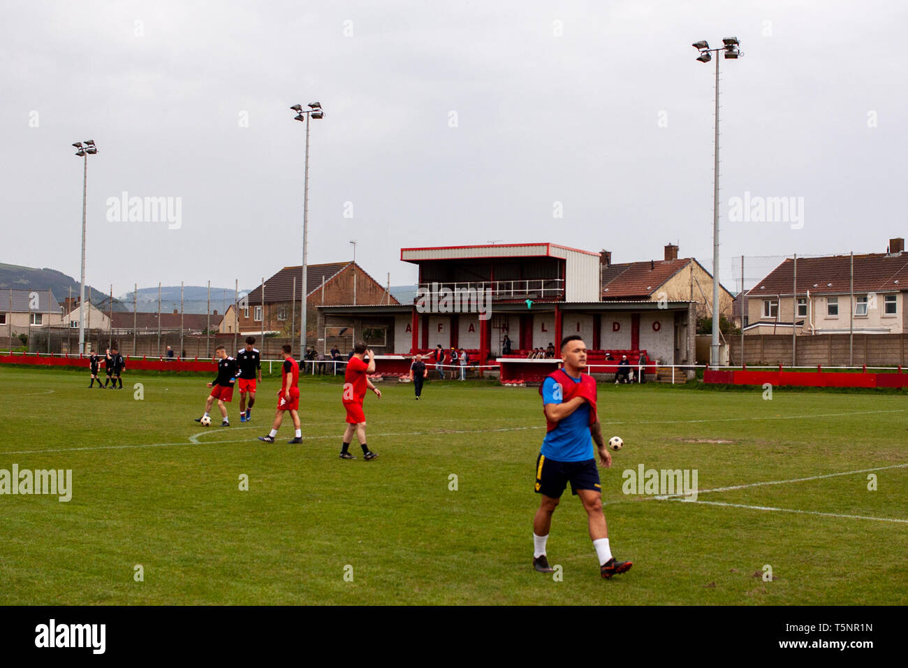 Afan Lido v Port Talbot Town in WFL Division One at Marstons Stadium. Lewis Mitchel/PTT Stock