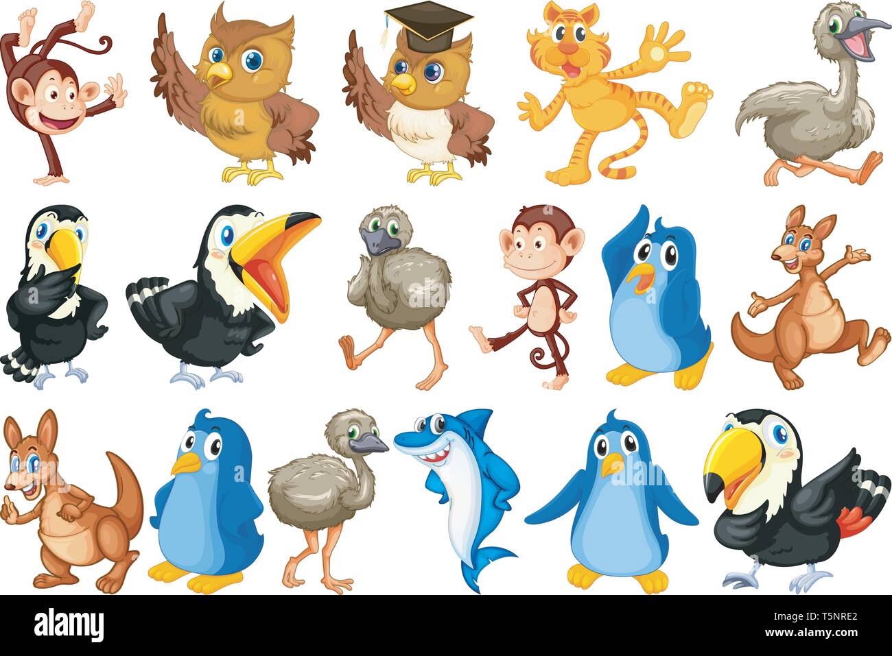 Set of wild animals illustration Stock Vector Image & Art - Alamy