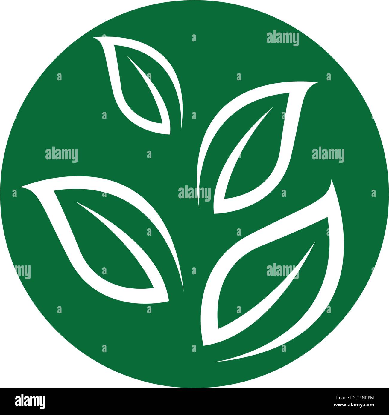 Eco Tree Leaf Logo Template - Vector Stock Vector Image & Art - Alamy