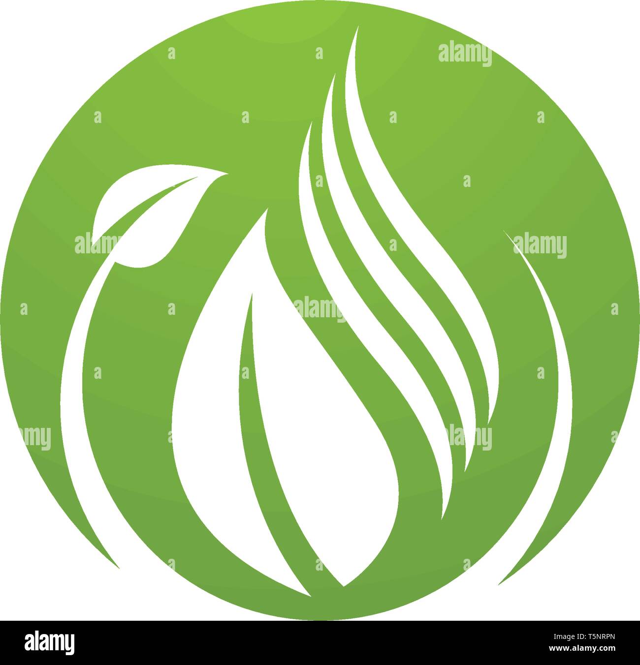 Eco Tree Leaf Logo Template - Vector Stock Vector Image & Art - Alamy