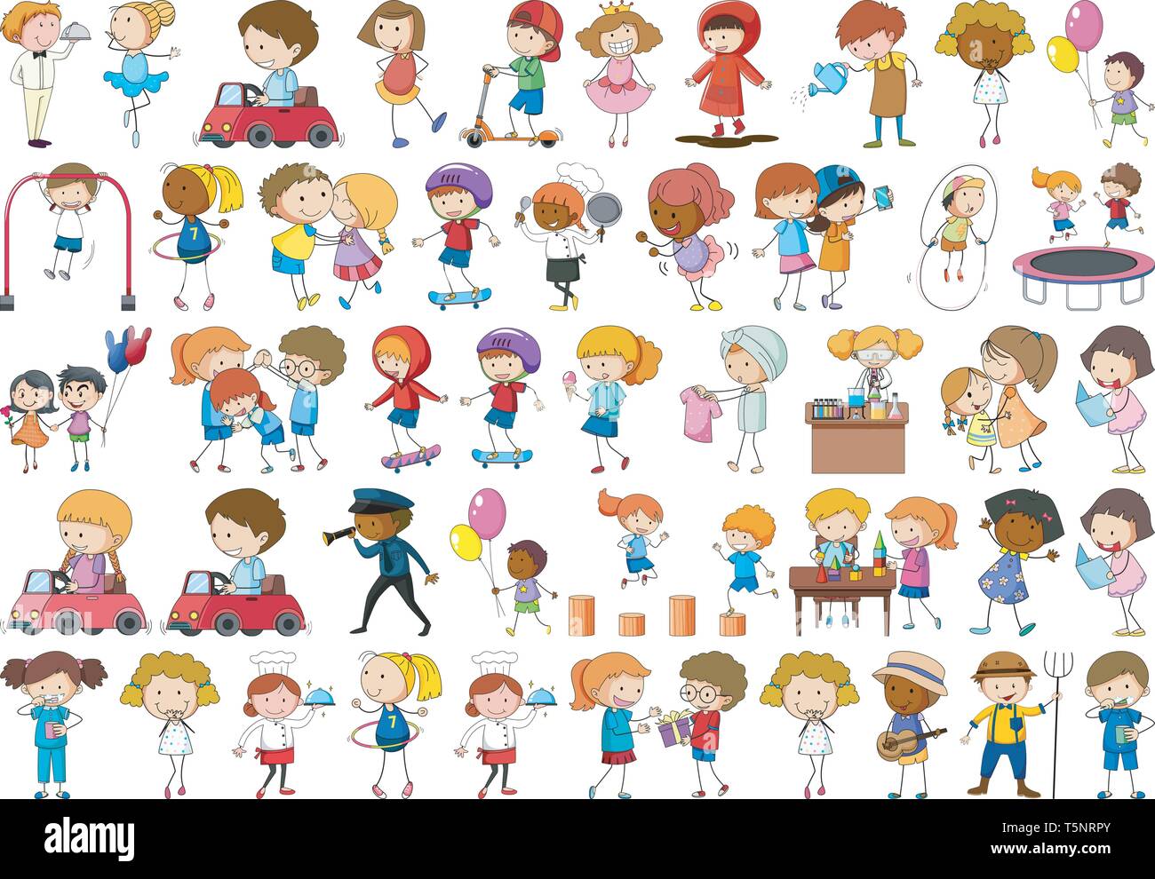 Set of children character illustration Stock Vector Image & Art - Alamy