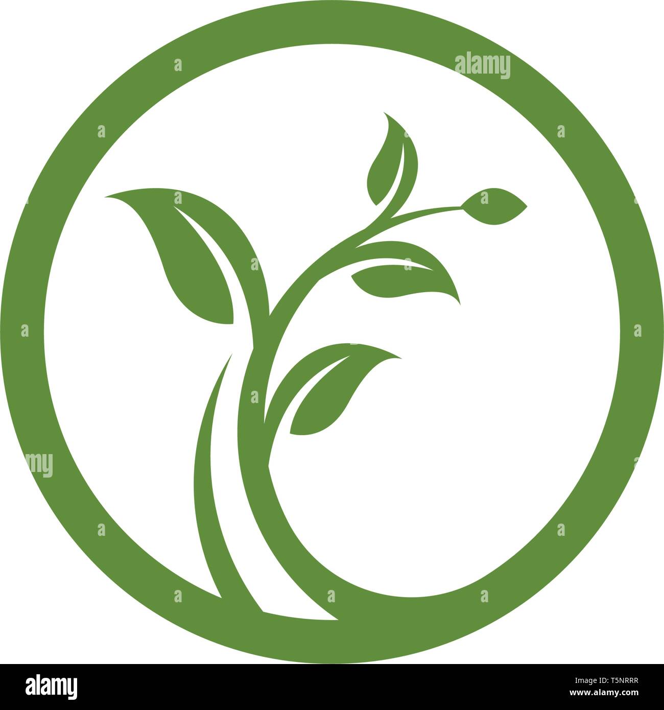 Eco Tree Leaf Logo Template - Vector Stock Vector Image & Art - Alamy
