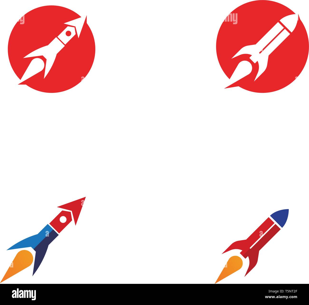 Rocket ilustration logo vector icon template - Vector Stock Vector