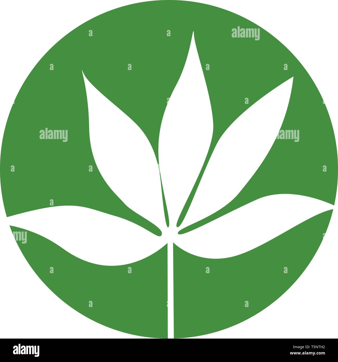 green leaf ecology nature element vector icon - Vector Stock Vector ...