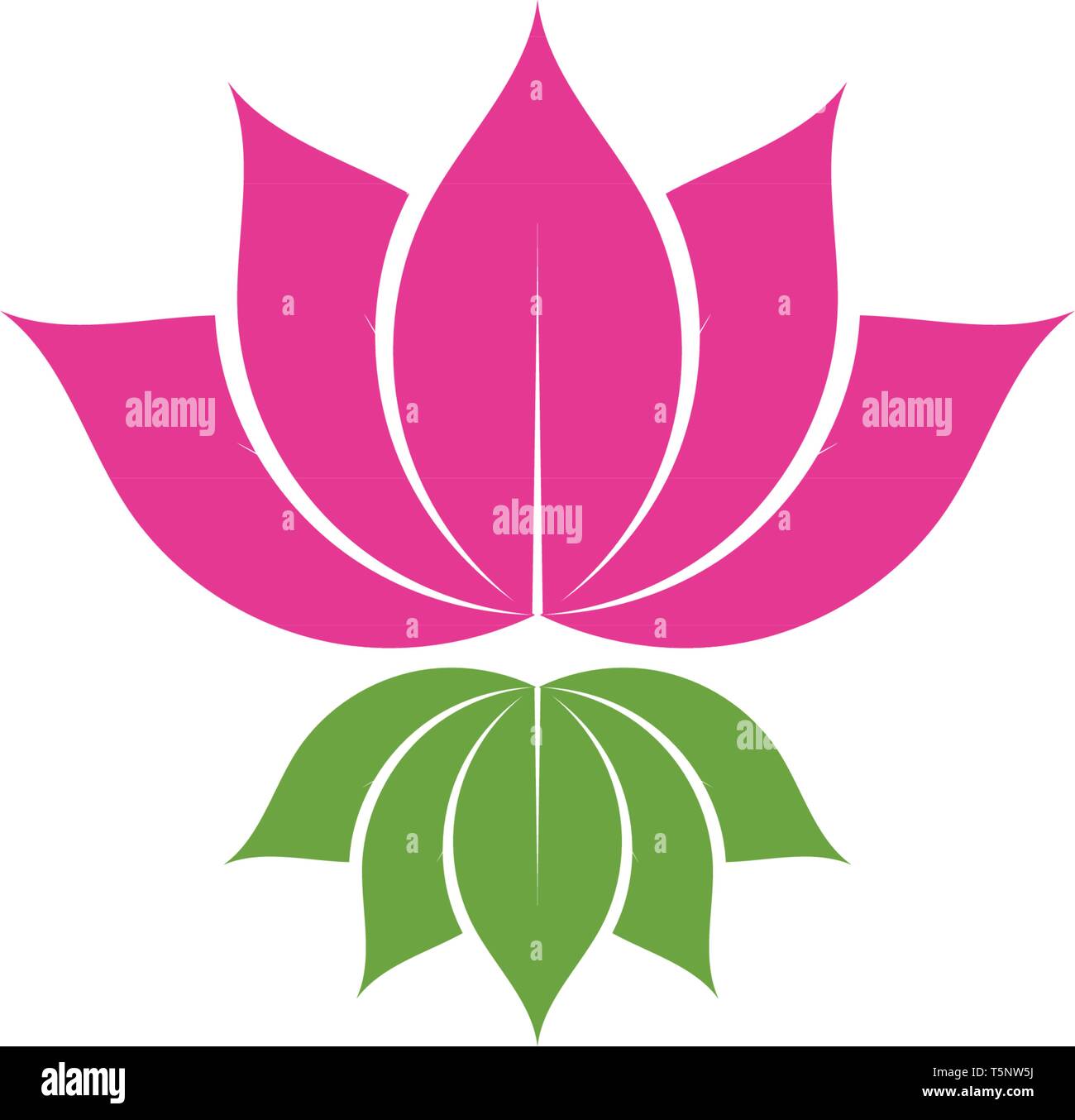 Lotus Flower Sign for Wellness, Spa and Yoga. Vector Illustration Stock ...