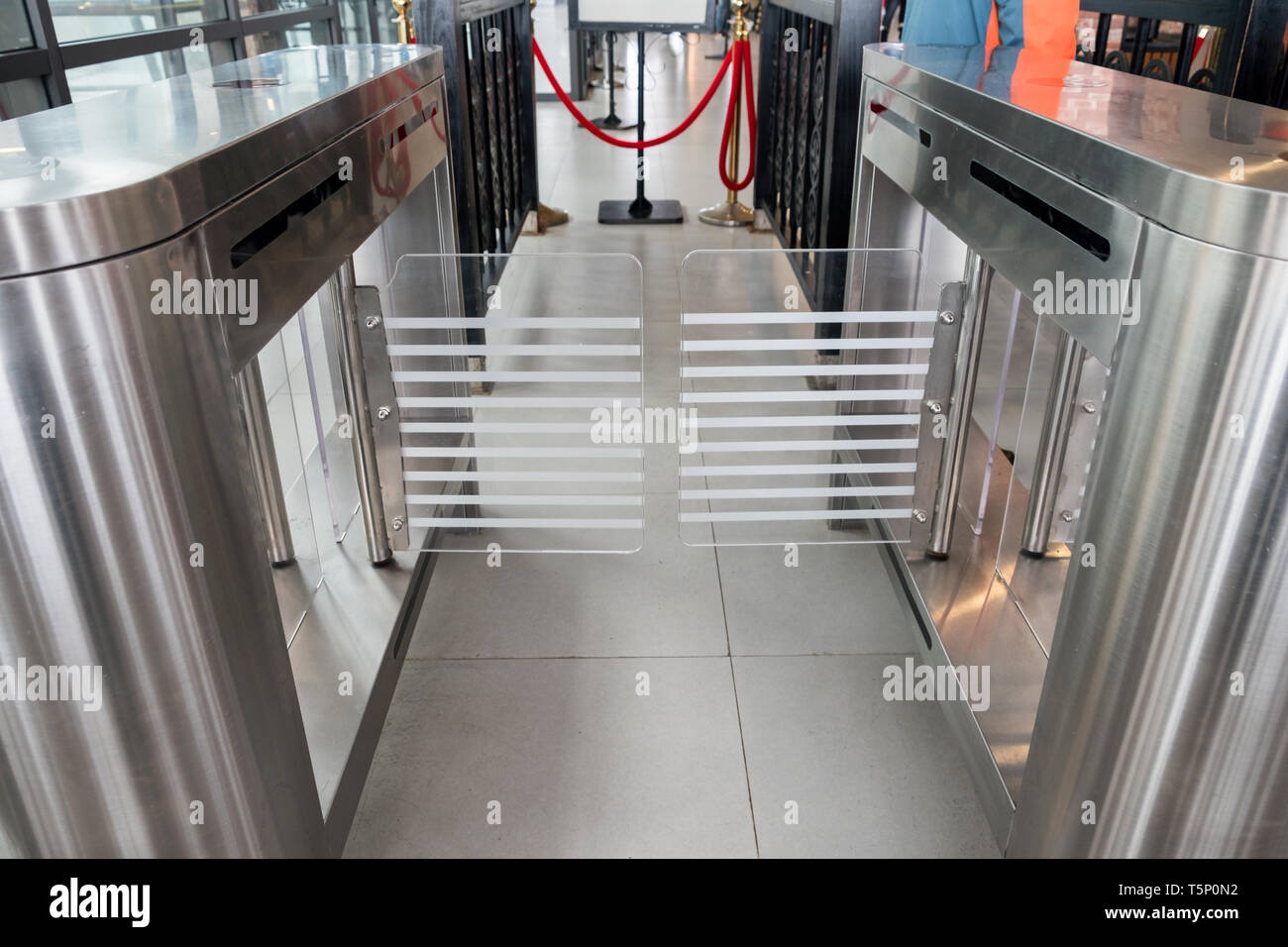 Entrance gate card access security system in station Stock Photo Alamy