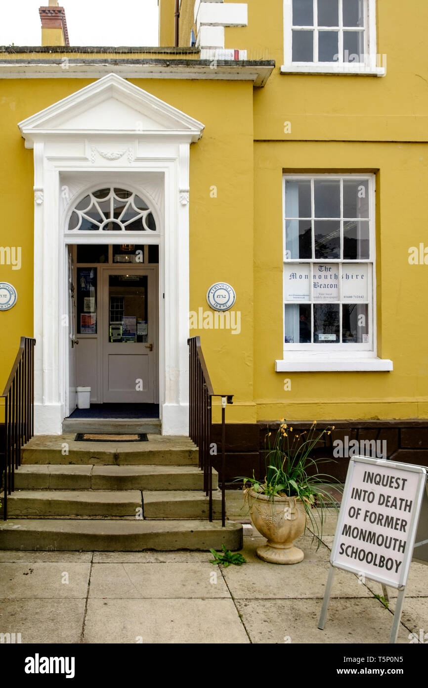Around Monmouth a historic town in Monmouthshire Wales UK Office of the