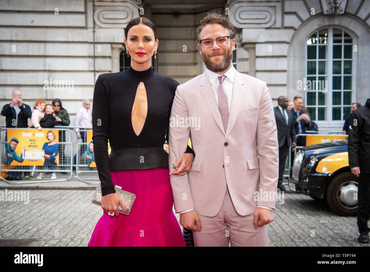 Charlize Theron and Seth Rogen attending the Long Shot Screening held at the Curzon Mayfair, London. Stock Photo