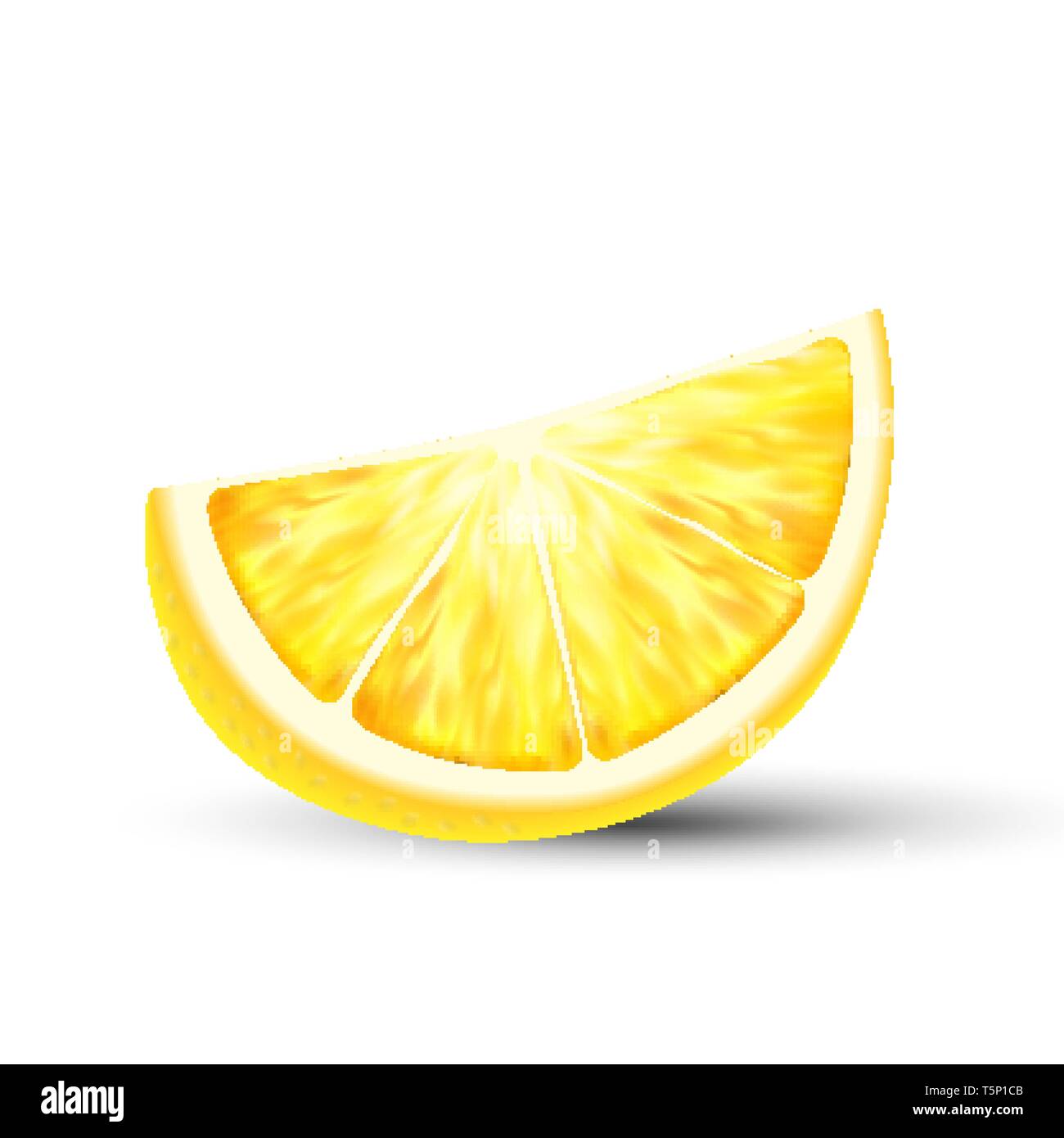 Fresh Juicy 3D Vector Lemon Slice Closeup Stock Vector Image & Art - Alamy