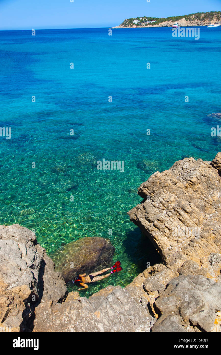 Cala Xarraca. Ibiza. Balearic Islands.Spain. Stock Photo