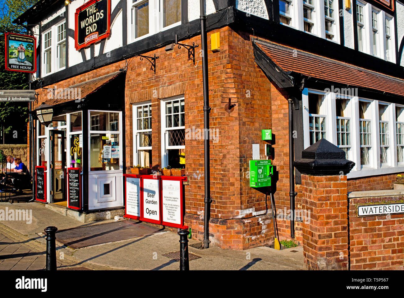 The worlds end pub knaresborough north yorkshire england stock photo
