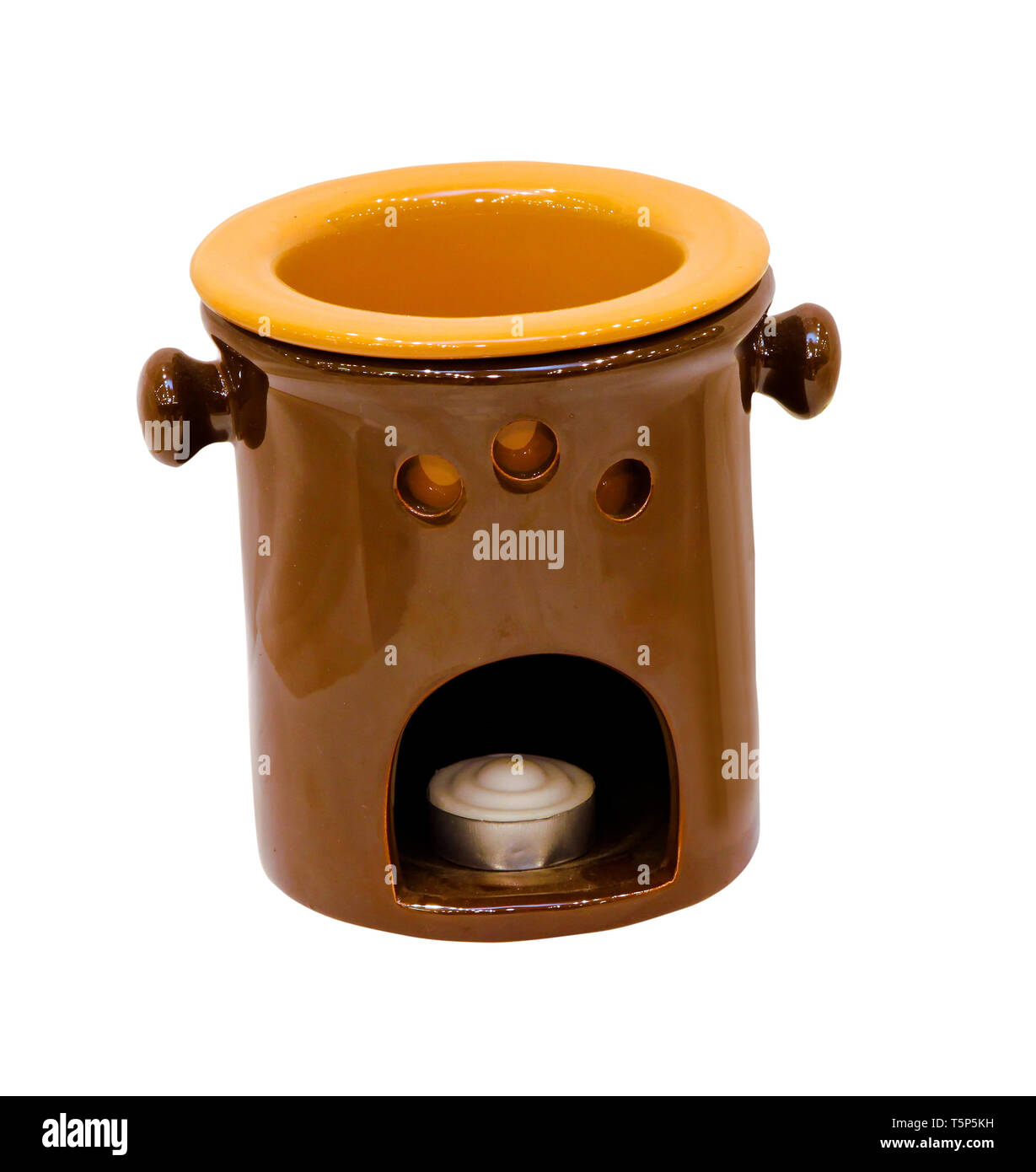 Ceramic fondue pot isolated with clipping path included Stock Photo Alamy