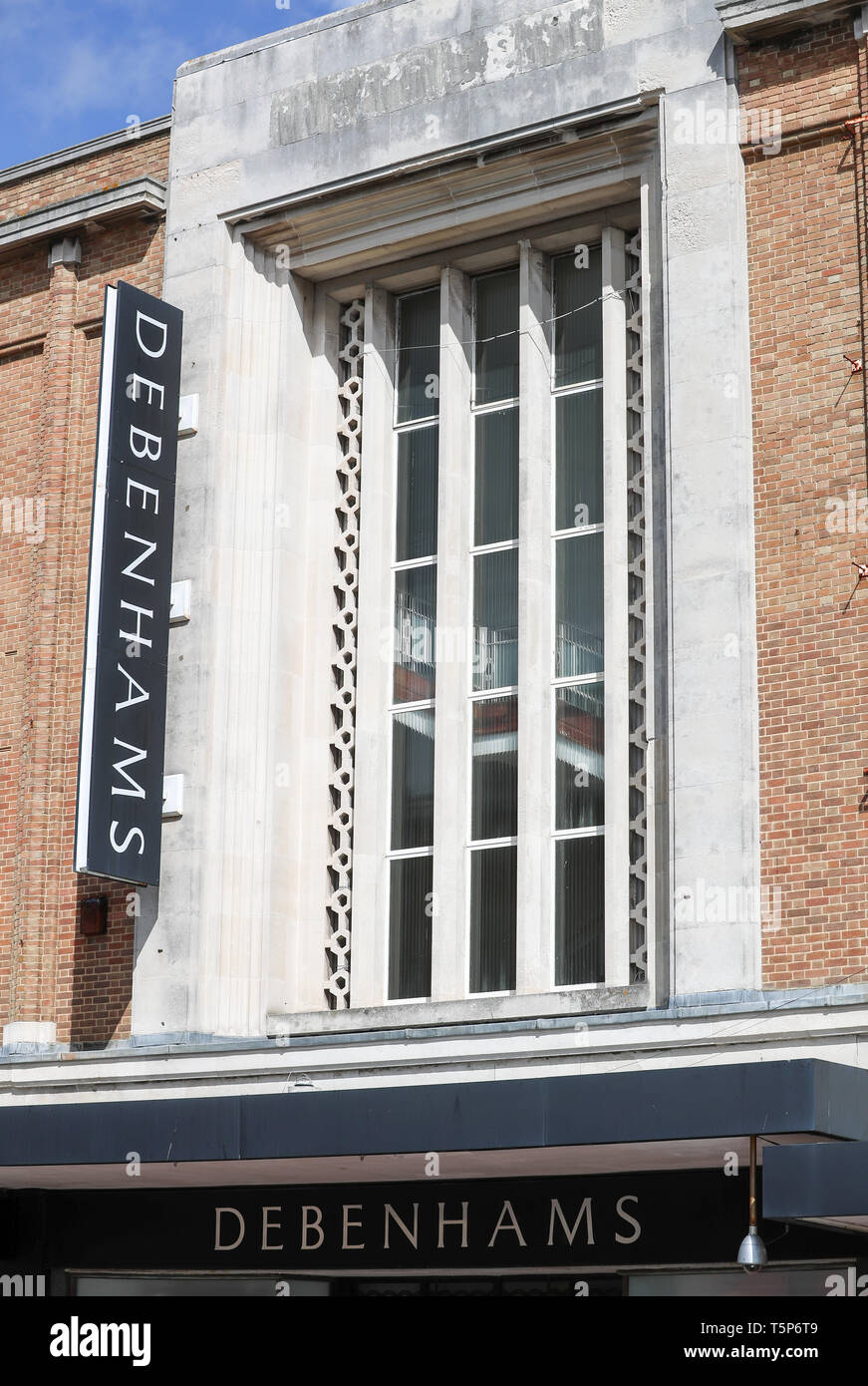The Debenhams department store in Southsea, Hampshire, which has been