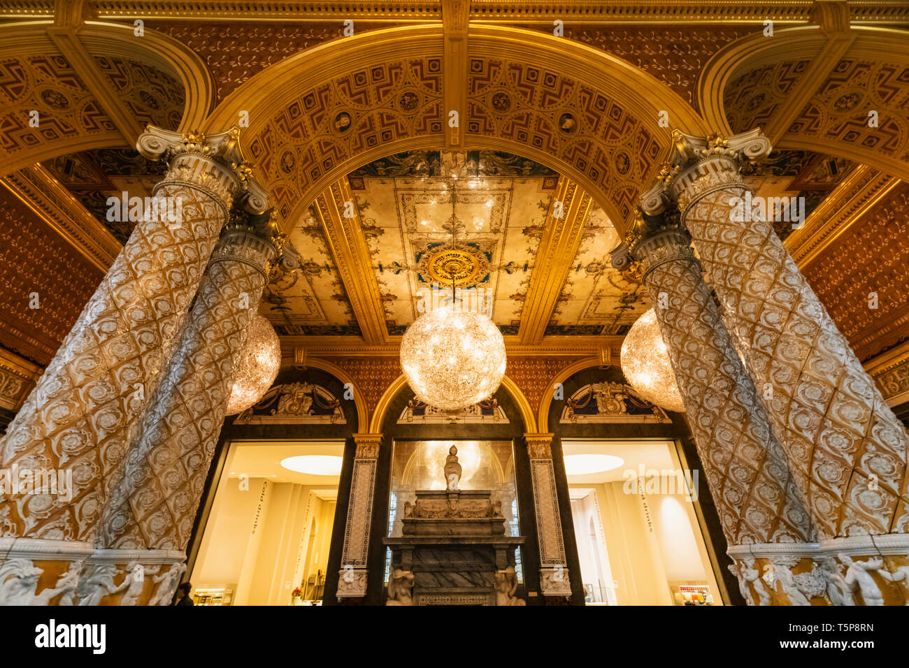 England, London, Knightsbridge, Victoria and Albert Museum, The Garden Cafe Stock Photo
