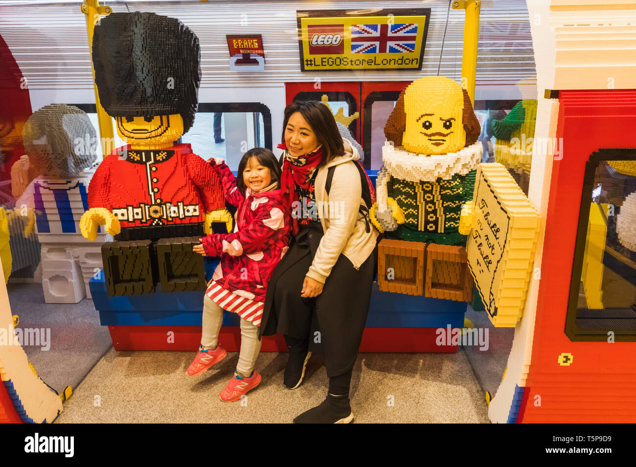 England, London, Leicester Square, Lego Store, Lego Model of Big