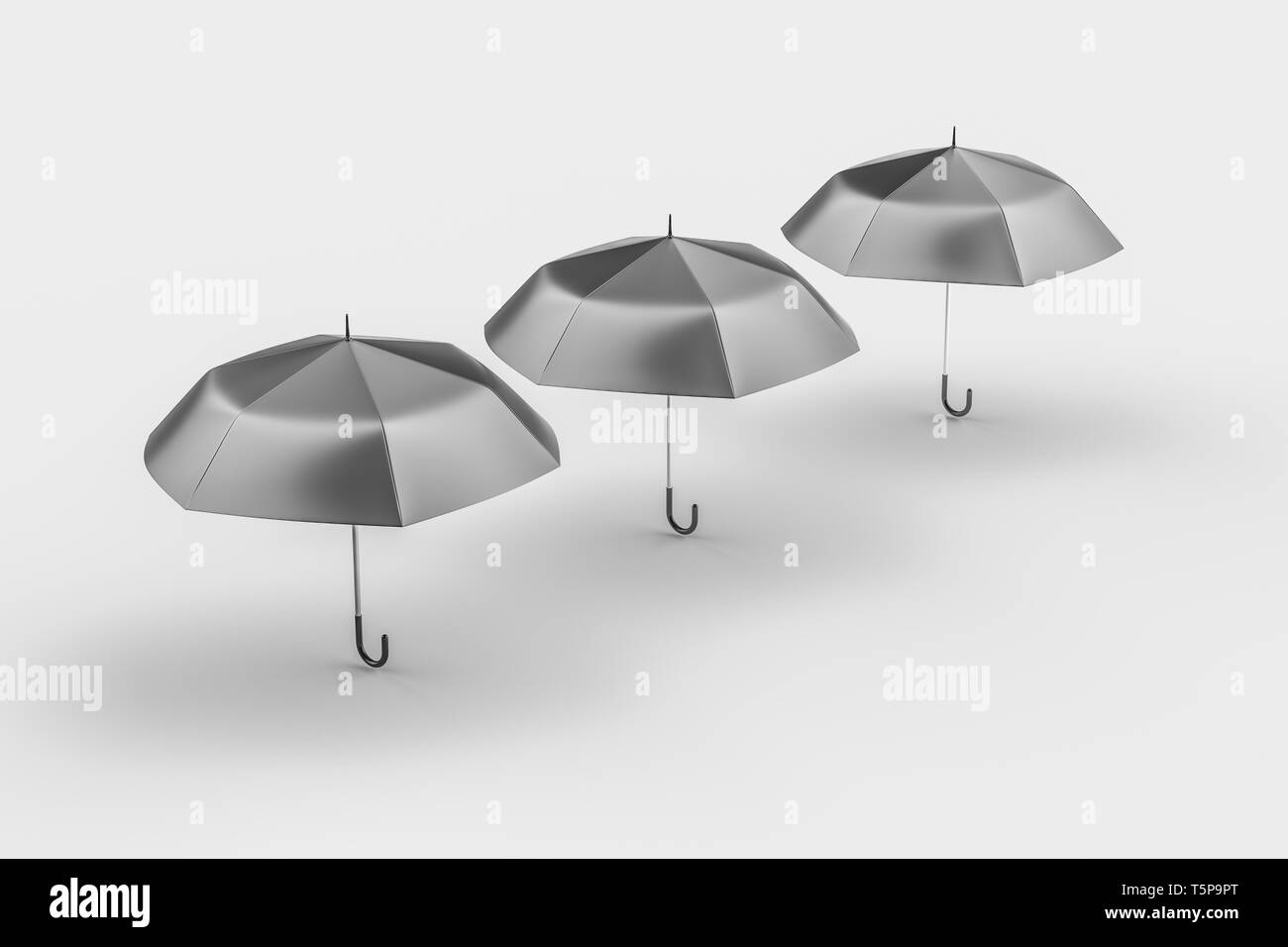 3d rendering, the umbrella with white background. Computer digital