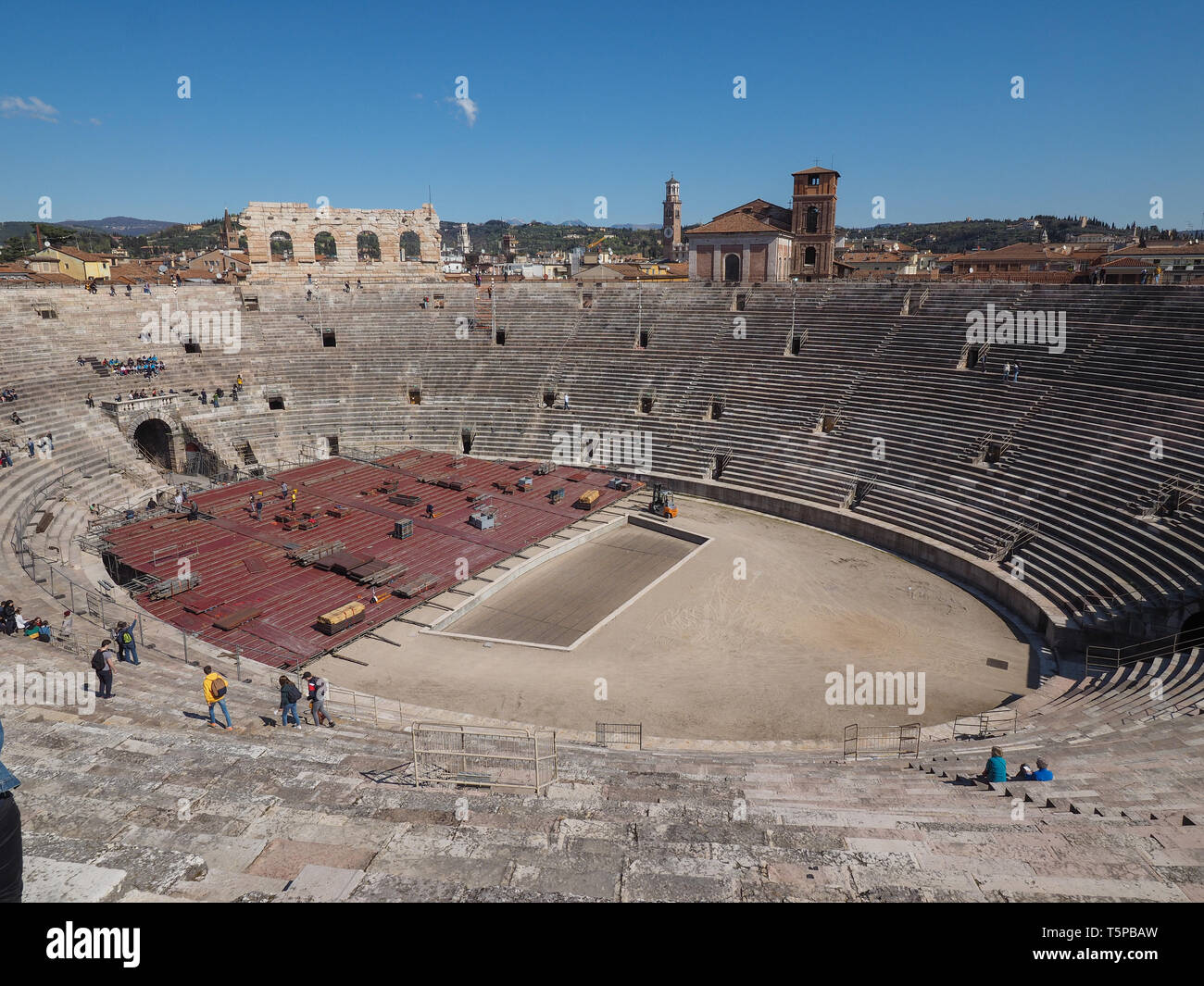 VERONA, ITALY - CIRCA MARCH 2019: Arena di Verona roman amphitheatre ...