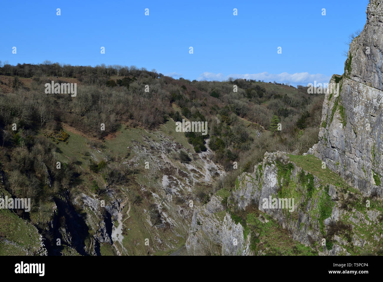 View of Cheddar in Somerset Stock