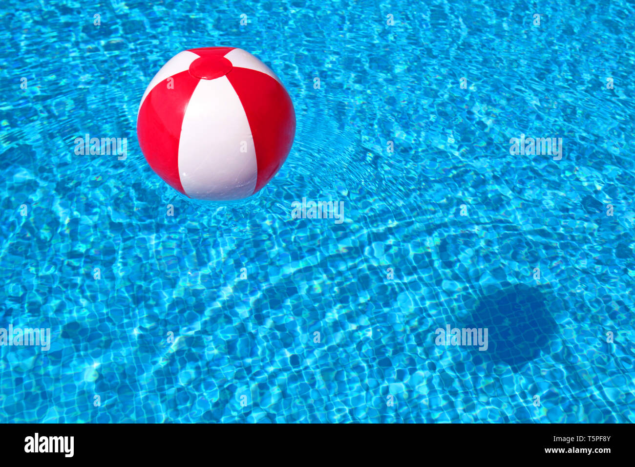 red plastic ball in the pool Stock Photo Alamy