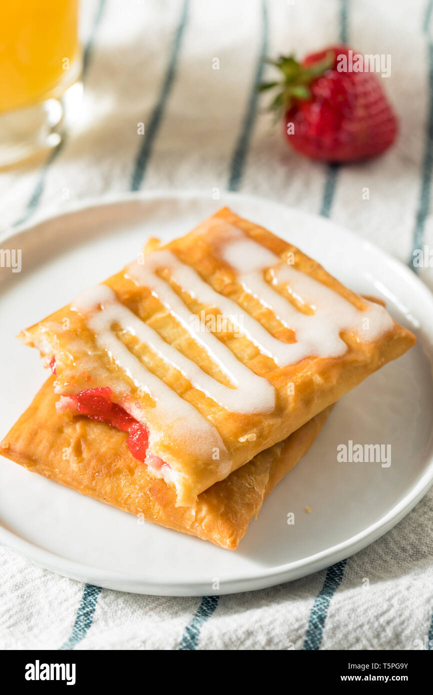 Sweet Breakfast Strawberry Toaster Pastry with Frosting Stock Photo Alamy