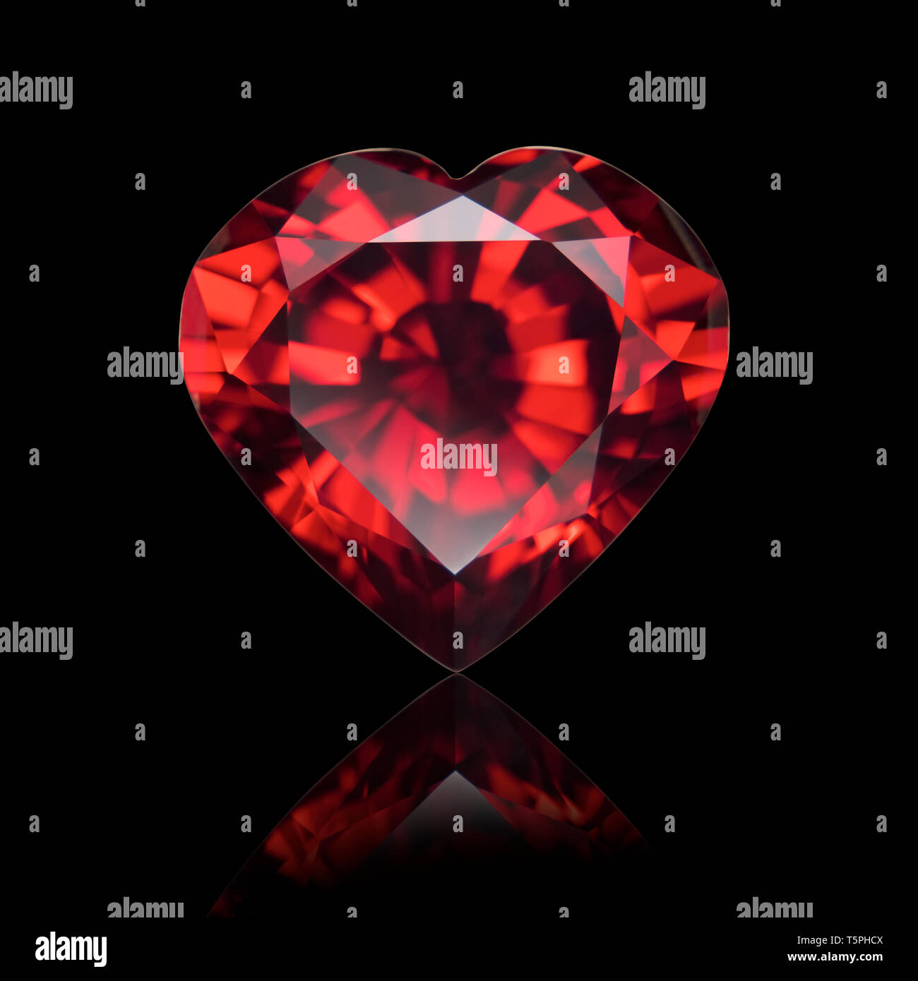 Garnet, ruby, Heart shape, heart shape cut, heart cut gemstone, ruby heart cut, garnet heart cut, ruby gemstone, garnet gemstone Stock Photo