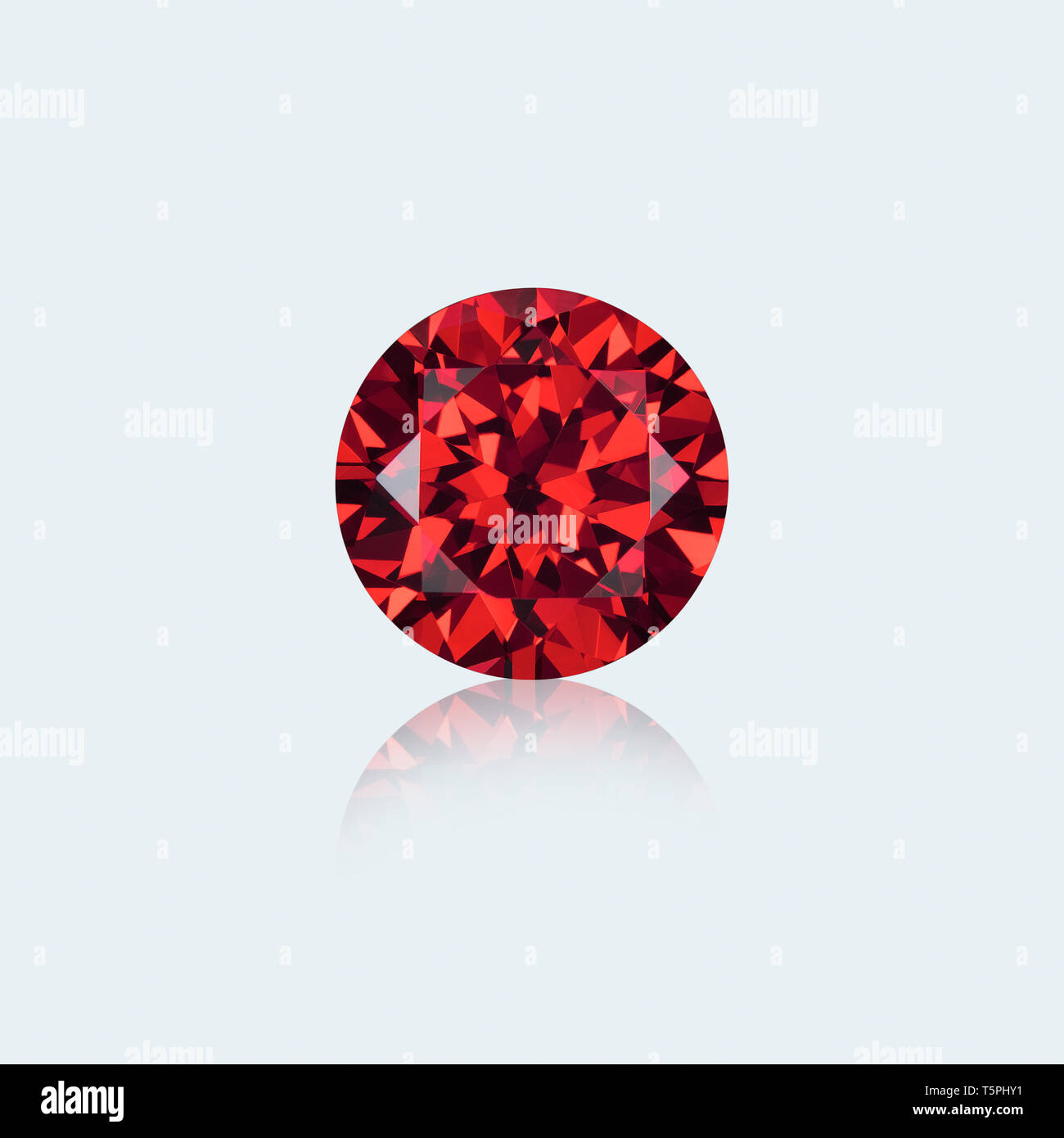 Garnet, ruby, round cut, round cut gemstone, round cut ruby, round cut garnet Stock Photo