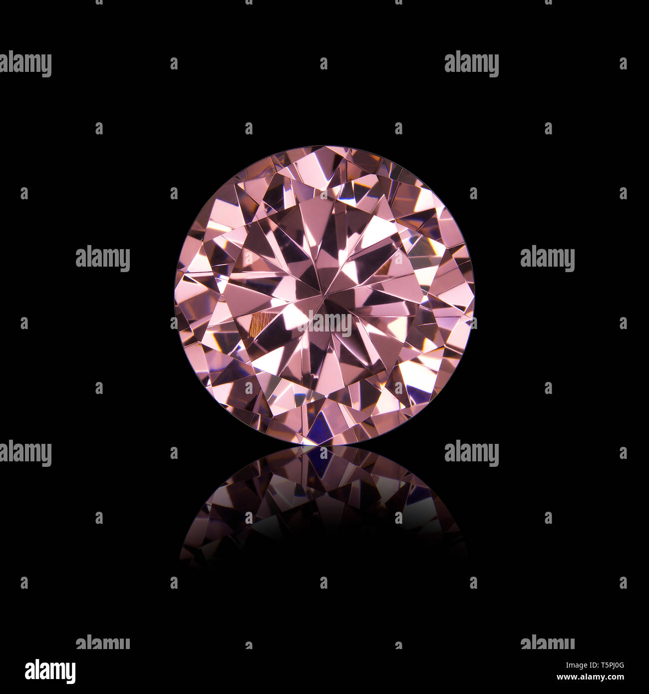 Round cut Gemstone, Fancy Diamond, Pink Sapphire, Fancy Diamond Gemstone, Pink Sapphire Gemstone, Round Cut Fancy Diamond, Round cut Pink Sapphire Stock Photo