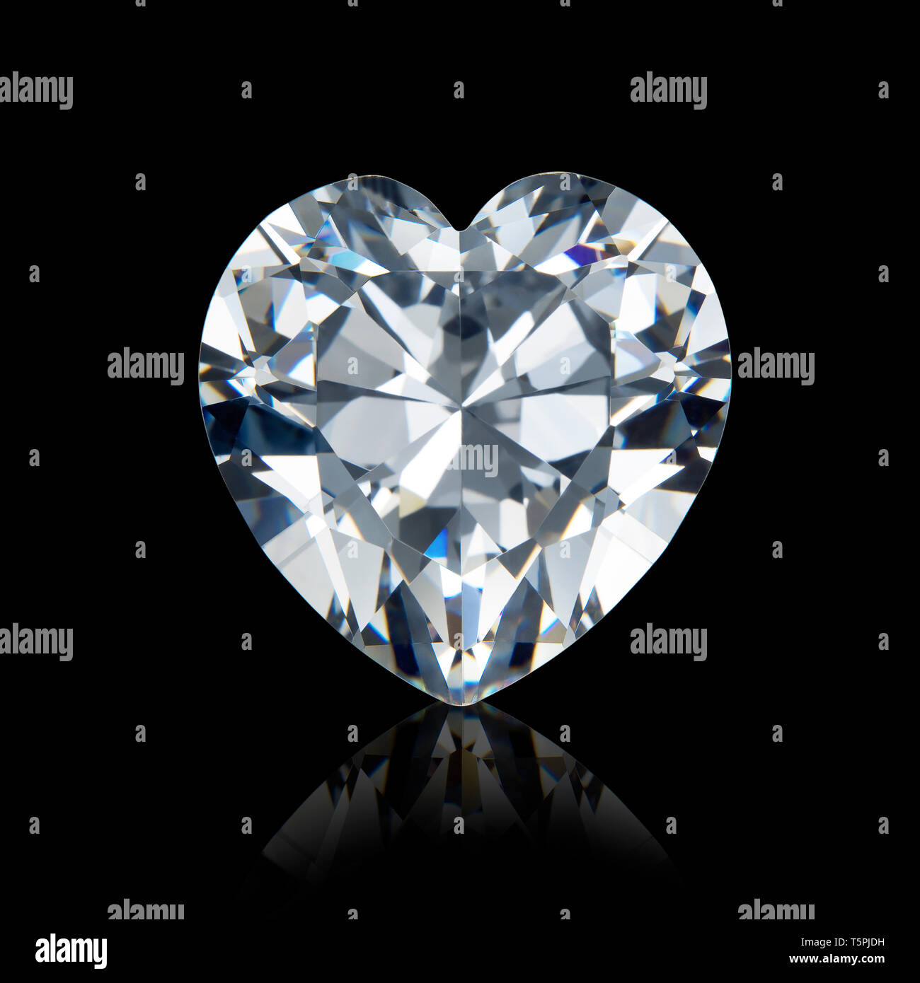 Diamond, Heart Cut gemstone, Heart cut Diamond Stock Photo
