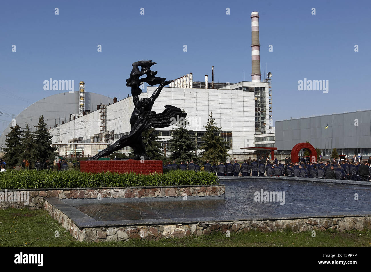 Kiev, Ukraine. 26th Apr, 2019. A general view of the Chernobyl nuclear ...