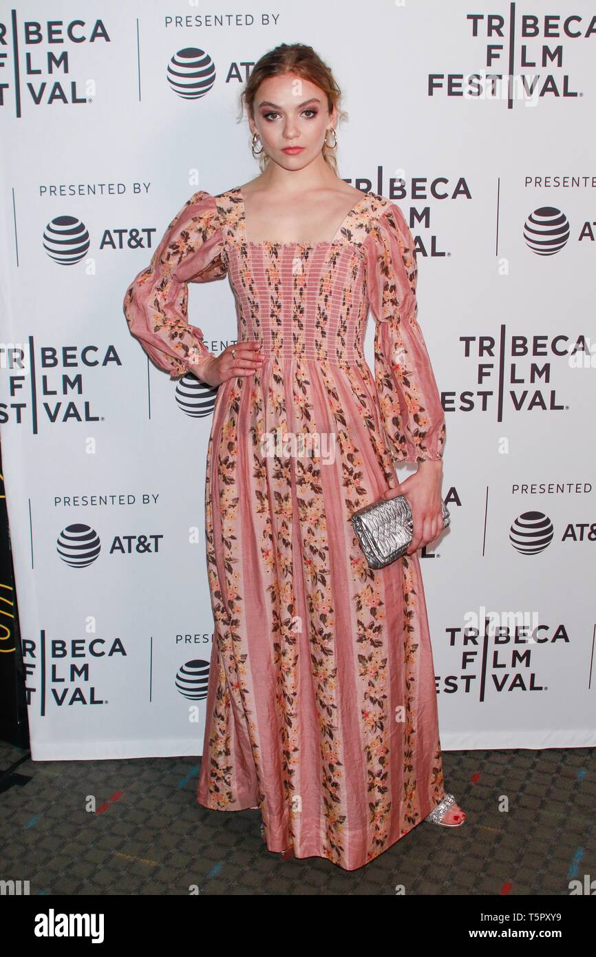 New York, NY, USA. 26th Apr, 2019. Morgan Saylor at the World Premiere of “Blow The Man Down” during the 2019 Tribeca Film Festival at SVA Theater on April 26, 2019 in New York City. Credit: Diego Corredor/Media Punch/Alamy Live News Stock Photo