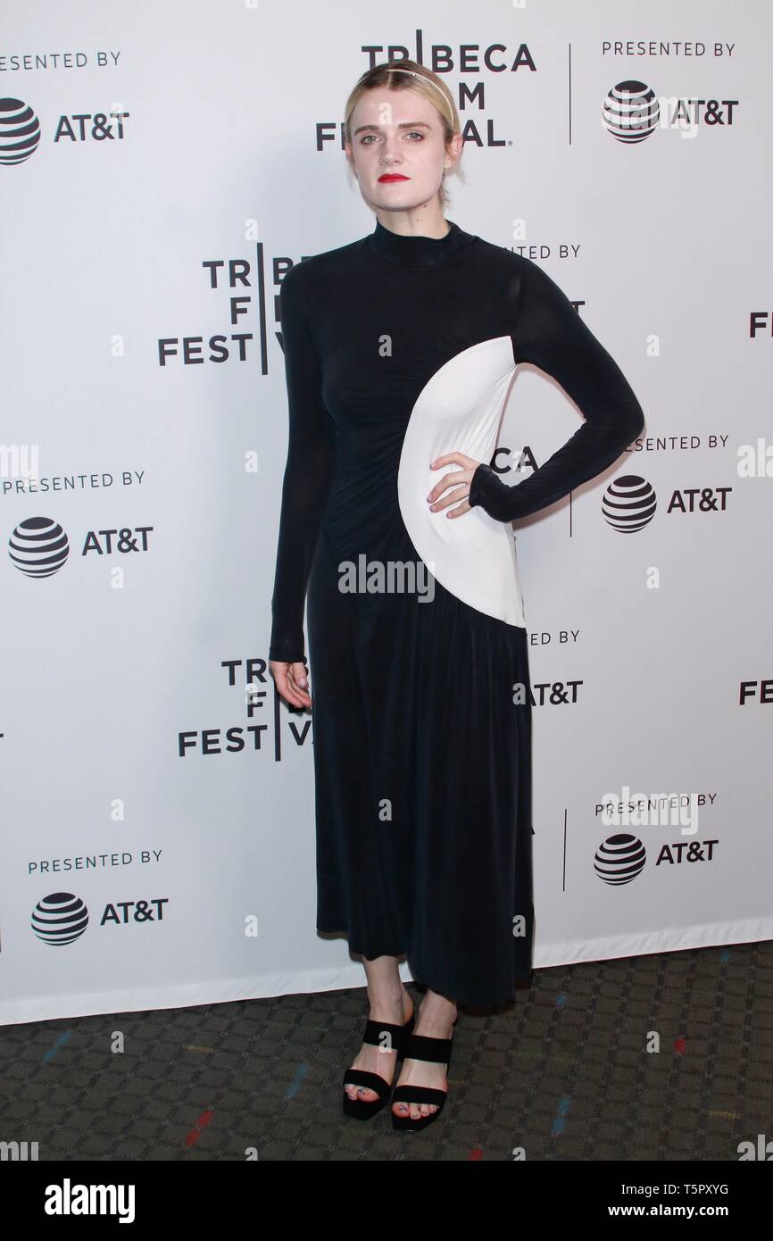 New York, NY, USA. 26th Apr, 2019. Gayle Rankin at the World Premiere of “Blow The Man Down” during the 2019 Tribeca Film Festival at SVA Theater on April 26, 2019 in New York City. Credit: Diego Corredor/Media Punch/Alamy Live News Stock Photo
