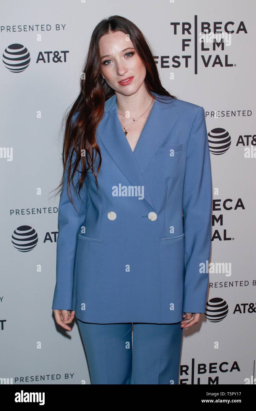 New York, NY, USA. 26th Apr, 2019. Sophie Lowe at the World Premiere of “Blow The Man Down” during the 2019 Tribeca Film Festival at SVA Theater on April 26, 2019 in New York City. Credit: Diego Corredor/Media Punch/Alamy Live News Stock Photo
