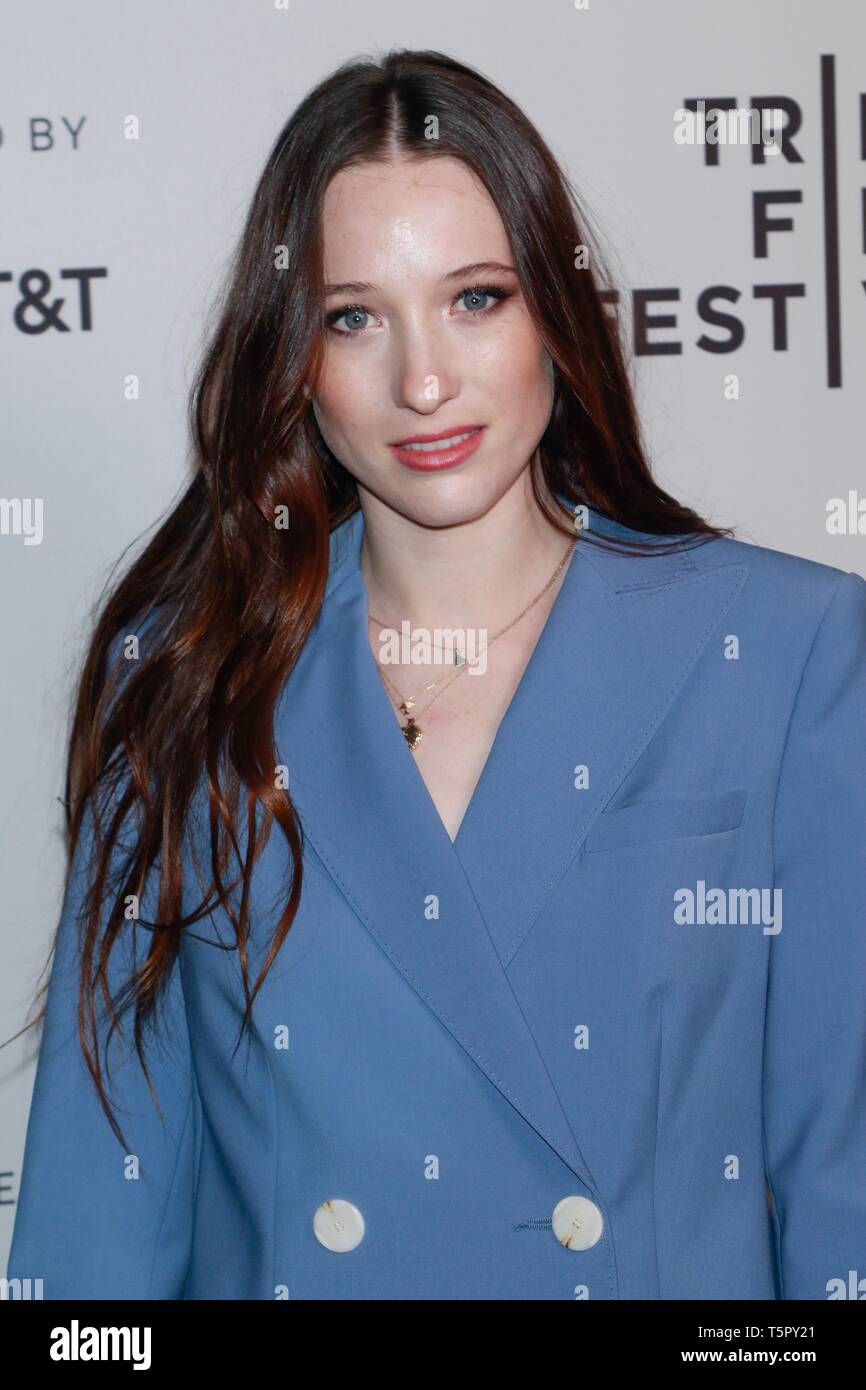 New York, NY, USA. 26th Apr, 2019. Sophie Lowe at the World Premiere of “Blow The Man Down” during the 2019 Tribeca Film Festival at SVA Theater on April 26, 2019 in New York City. Credit: Diego Corredor/Media Punch/Alamy Live News Stock Photo