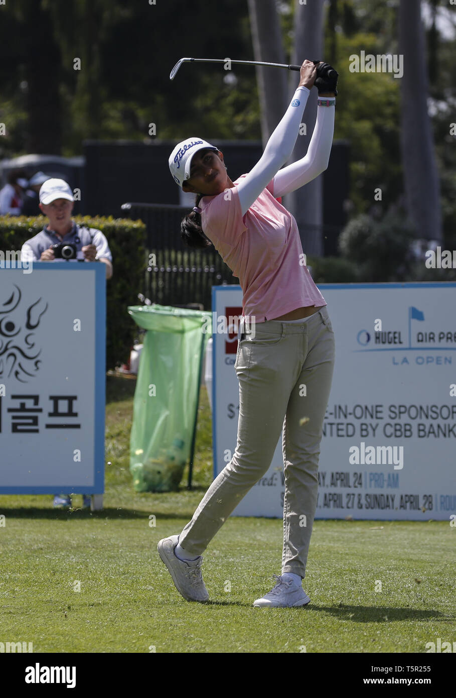 April 26, 2019 - Los Angeles, California, U.S - Adits Ashok of India in actions during the second round of the HUGEL-AIR PREMIA LA Open LPGA golf tournament at Wilshire Country on April 26, 2019, in Los Angeles. (Credit Image: © Ringo Chiu/ZUMA Wire) Stock Photo