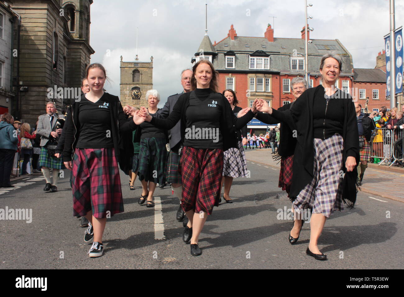 Morpeth, UK, 27th April, 2019. Morpeth Northumbrian Gathering Parade