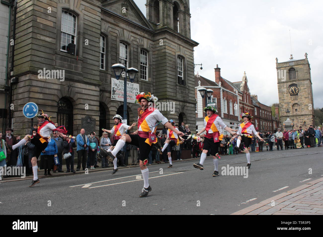 Morpeth, UK, 27th April, 2019. Morpeth Northumbrian Gathering Parade