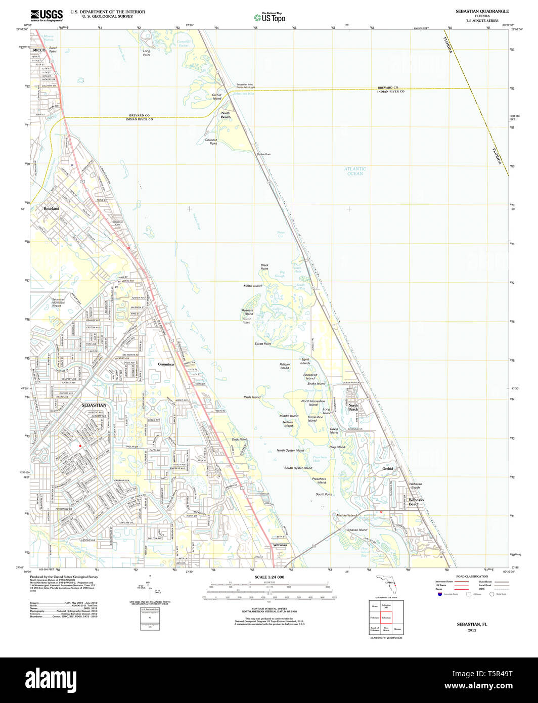 USGS TOPO Map Florida FL Sebastian - Usgs Topo Map Florida Fl Sebastian 20120726 Tm Restoration T5R49T 