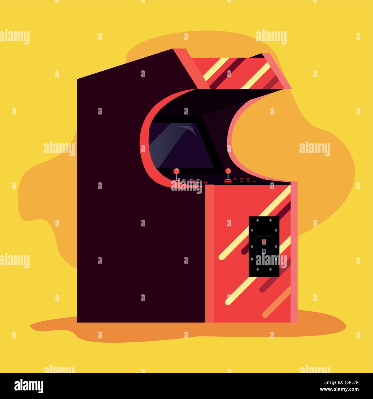 arcade machine video game retro vector illustration design Stock Vector ...