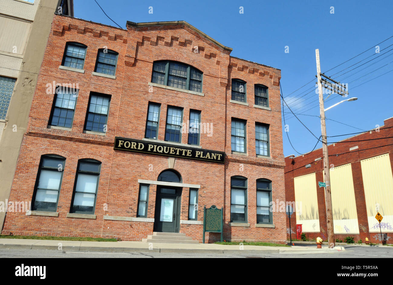 The Ford Piquette Avenue Plant in Detroit, Michigan, was the birthplace of the Model T automobile. Built in 1904, the historic site is now a museum. Stock Photo