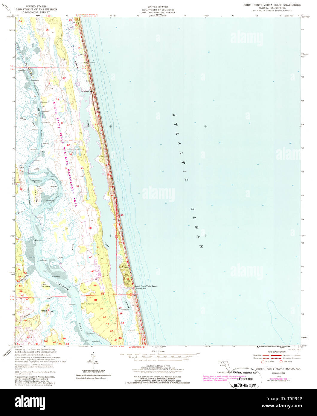 Map of ponte vedra beach hi-res stock photography and images - Alamy