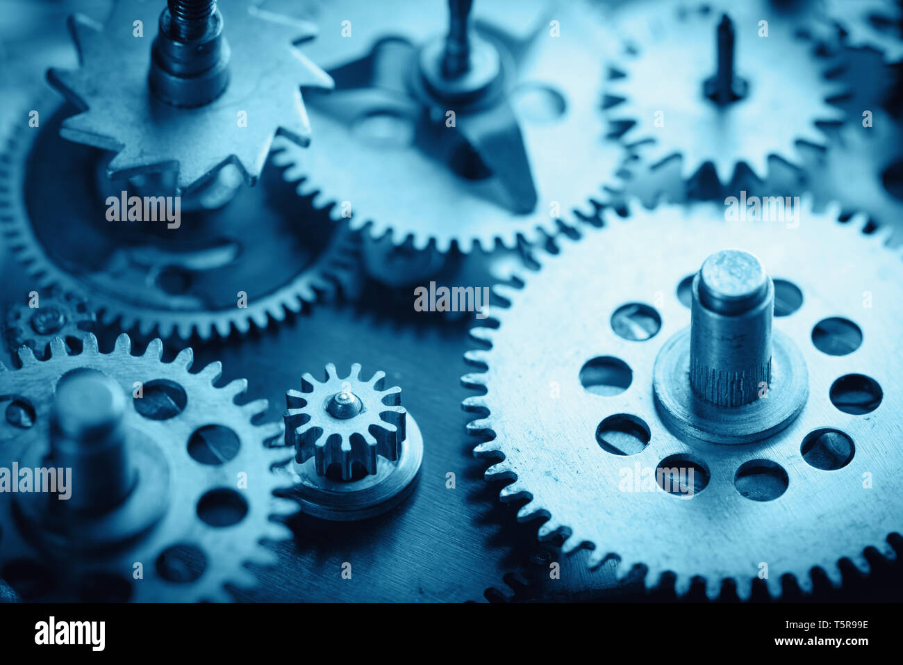 Gears and cogs macro Stock Photo Alamy
