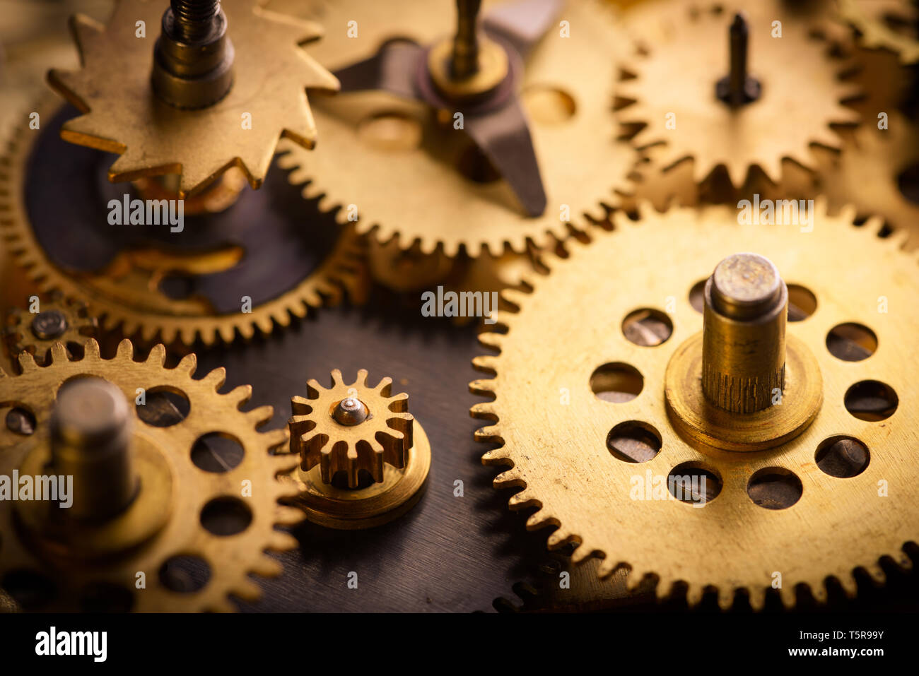 Gears and cogs macro Stock Photo Alamy