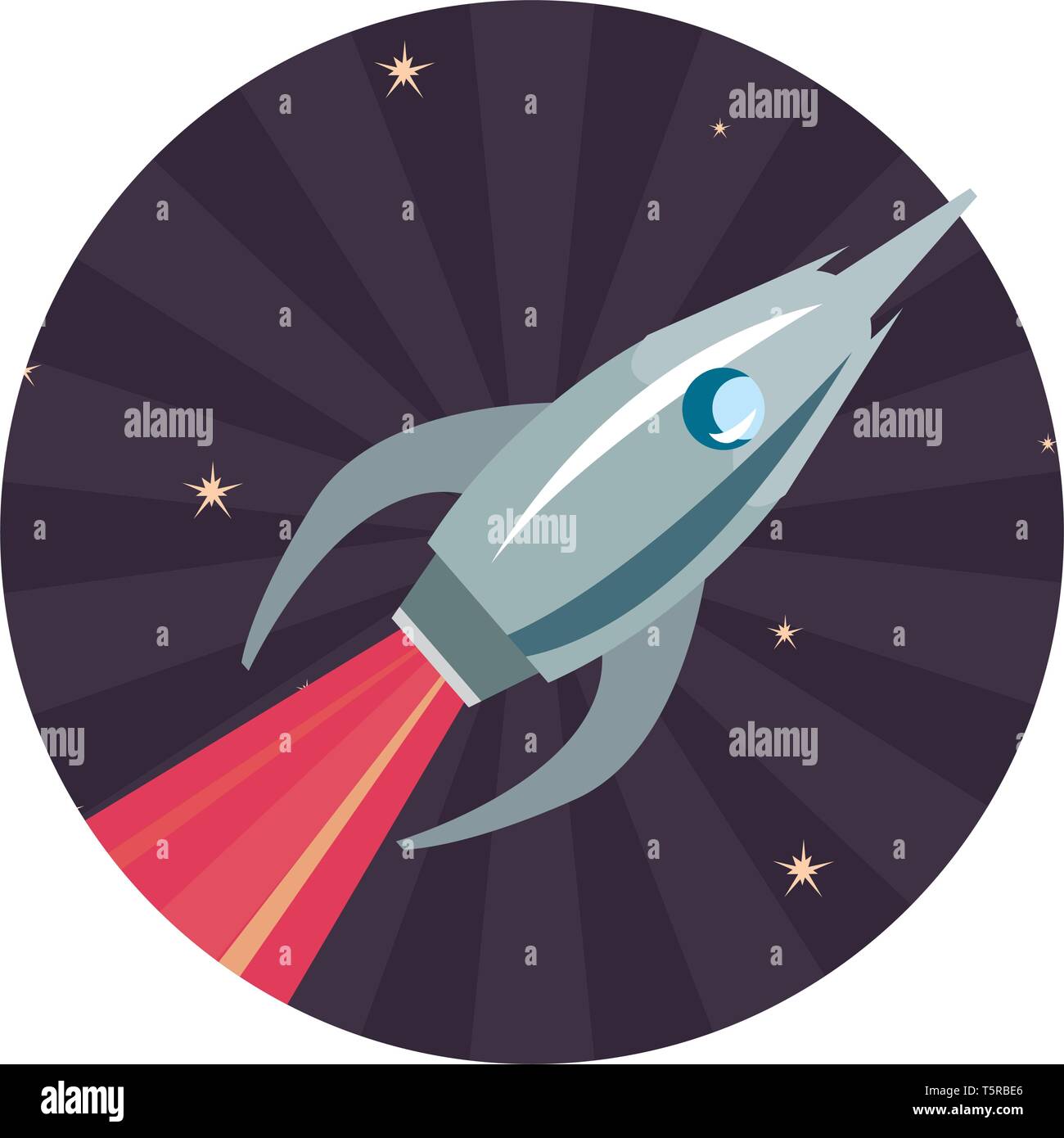 launching rocket spaceships mission vector illustration design Stock ...