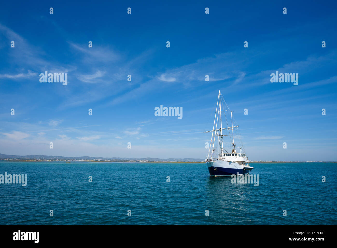 White yacht in the sea at summer day Stock Photo - Alamy