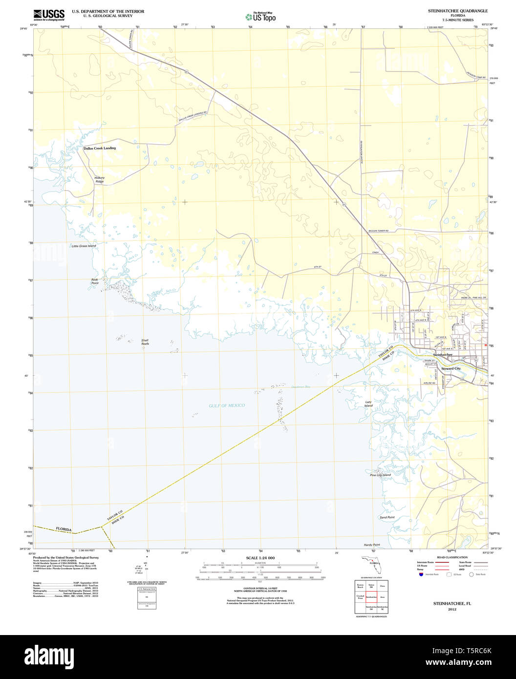 Map of steinhatchee hires stock photography and images Alamy
