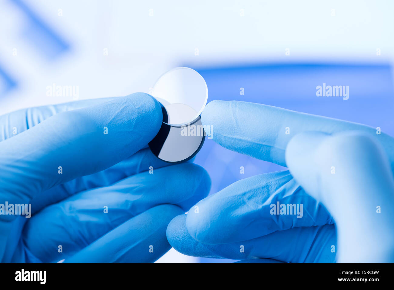 New type of glass or plastic coating research concept Stock Photo Alamy