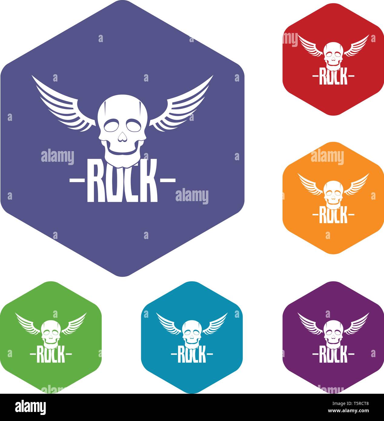 Rock icons vector hexahedron Stock Vector